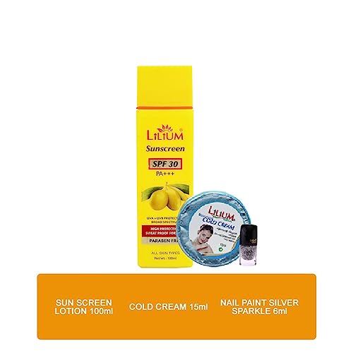 Lilium Gold Mask, Apricot Scrub, Face Wash, Gold Cream With Silver Sparkle Nail Paint Set of 8-GC656 - Image 3