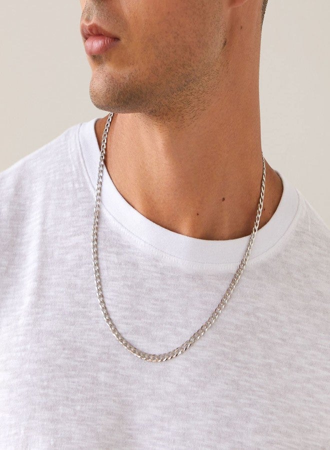 PAVOI Italian Solid 925 Sterling Silver, 22K Gold Plated Chain Necklaces | Snake, Square Box, Cable, Super Flex Curb, Miami Cuban and Rope Diamond-Cut Herringbone Necklace for Women and Men | MADE IN - Image 5