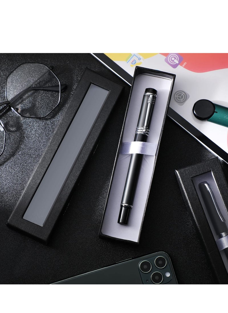 SYOSI - 8PCS Pen Gift Box Empty Cases, Clear Lid Pen Presentation Box Display Box Jewelry Gift Present Cases Empty Pen Cases with Clear Lid for Business Birthday Souvenir Office Supplies (Black) - Image 1