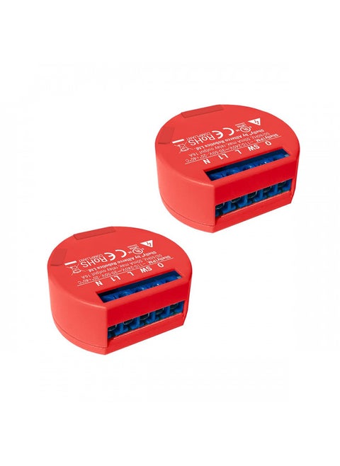 Shelly 1 PM Relay Switch, WiFi Smart Home Automation, Compatible with Alexa & Google Home, iOS Android App, No Hub Required, Wireless Light Switch, Smart Appliances Gadgets, UL, 2 Pack