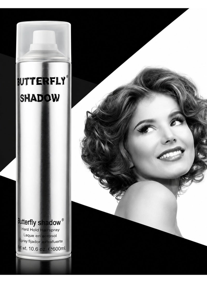 Butterfly Shadow Hair Spray 600ml Extra Strong Hold Styling Spray with 24-Hour Control & Shine - Image 2
