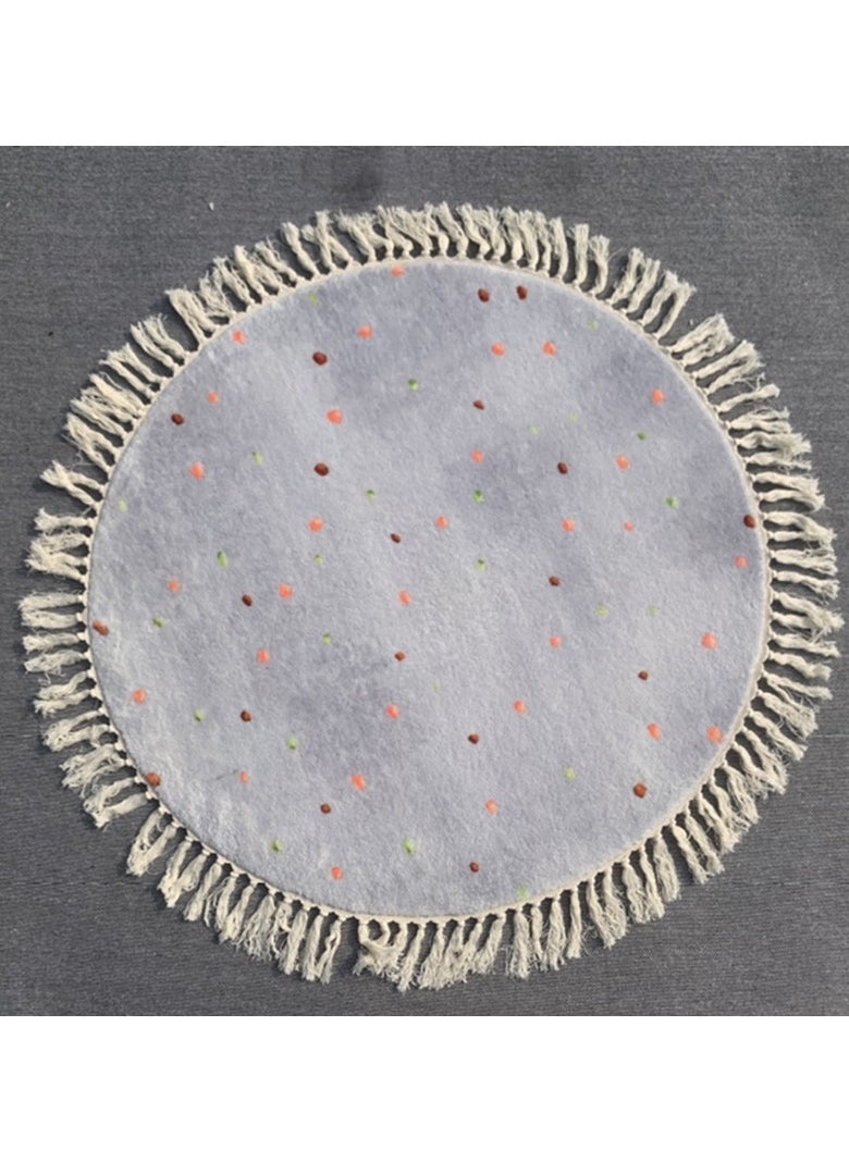 Loquat Circular Fringe Print Machine Washable Carpet  - Image 1