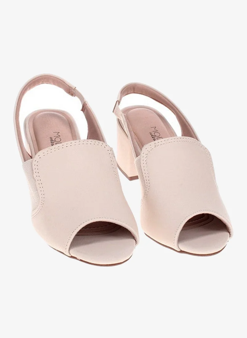 Modare Cream Mid Heels Sandals for Women – Sling Back Heel Sandals for Girls with Ankle Strap for Women | Best Price UAE