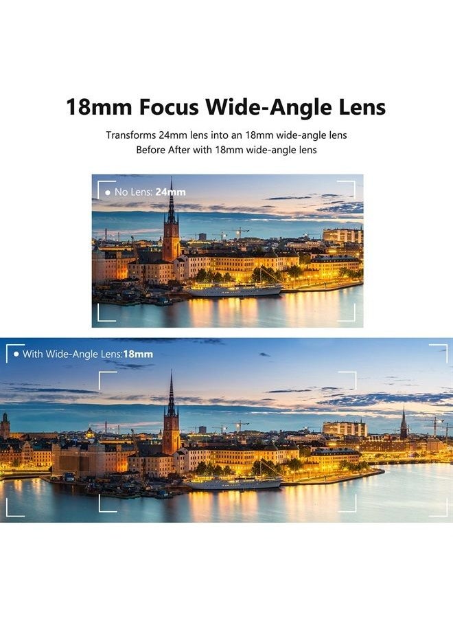Neewer - NEEWER Wide Angle Lens Compatible with Sony ZV1 Camera, 2 in 1 18mm HD Wide Angle & 10x Macro Additional Lens with Extension Tube, Bayonet Mount Lens Adapter, Cleaning Cloth (Black Frame) - Image 1