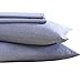 Reborn Solid Heather Recycled Fiber Percale Sheet Set, Queen, Denim - Image 2