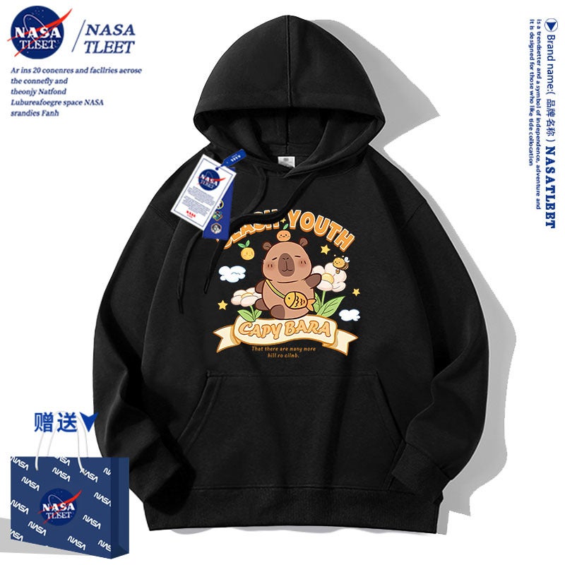 Nasa Joint Boys And Girls Sweatshirt Kabibala Middle And Large Children'S Wear Fleece-Lined Hooded Top Children'S Coat - Image 3