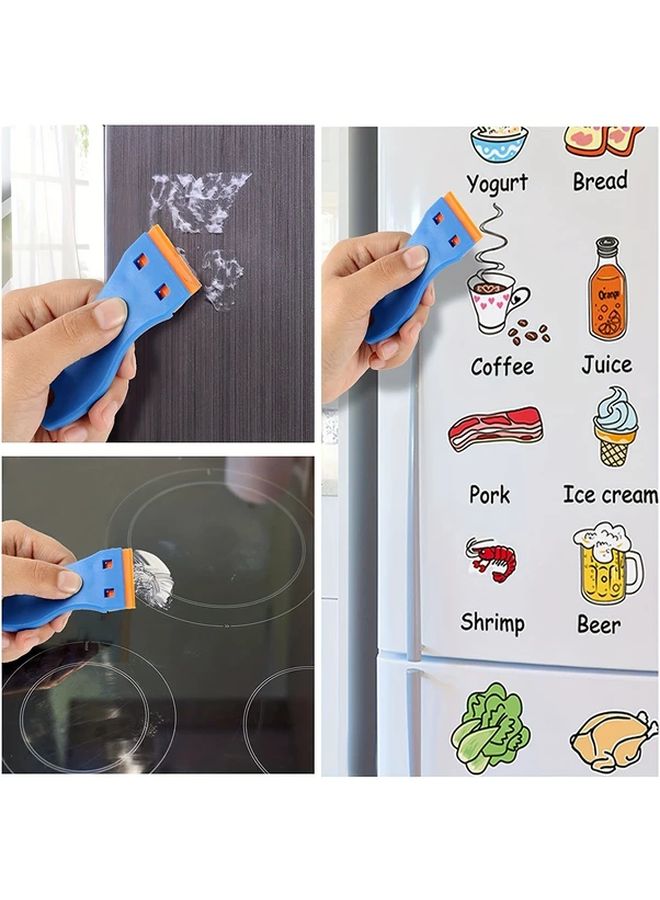 2pcs Plastic Razor Scrapers With 20 Blades Label Adhesive Remover For Glass Stickers - Image 3