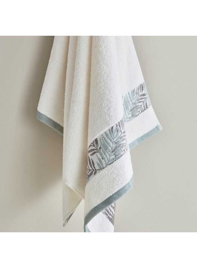 Home Box Opulence Flora Jacquard Border Turkish Cotton Hand Towel 90 x 50 cm  - Image 3
