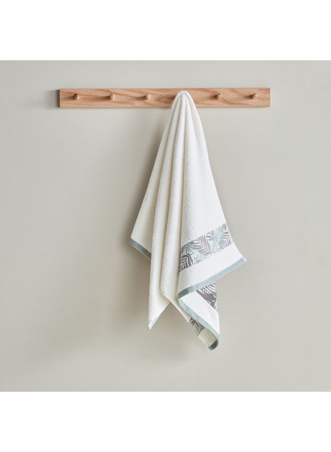 Home Box Opulence Flora Jacquard Border Turkish Cotton Hand Towel 90 x 50 cm  - Image 1