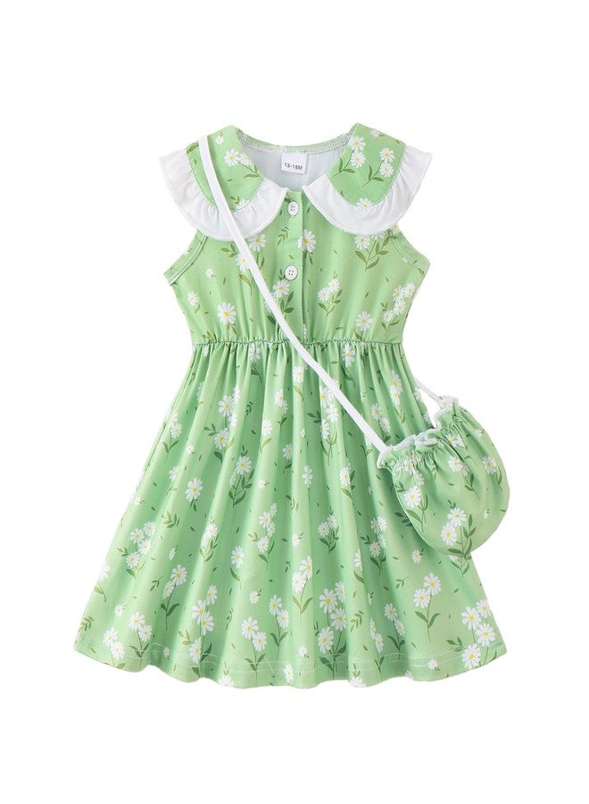 Saeaby Toddler Dress for Girls Clothes Summer Outfit Ruffle Short Sleeve Flower Dresses School Fairy Boho Sundress Baby Girl 18-24 Month Girl Clothing - Image 1