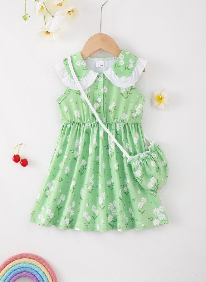 Saeaby Toddler Dress for Girls Clothes Summer Outfit Ruffle Short Sleeve Flower Dresses School Fairy Boho Sundress Baby Girl 18-24 Month Girl Clothing - Image 3