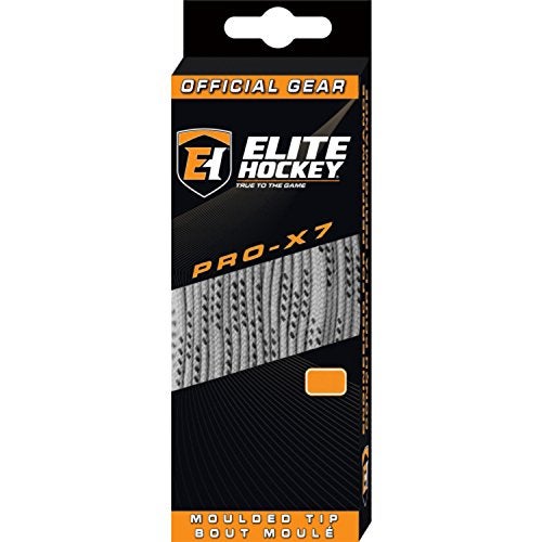 Elite Hockey رباط حذاء هوكي Elite Hockey PRO-X7 (X7-فضي، 120") - Image 1