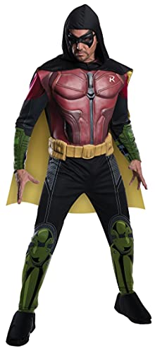 Rubies Men's DC Comics Batman: Arkham City Deluxe Muscle Chest Robin Adult Sized Costumes for Themed Parties and Halloween, Multicolor, Small US - Image 5