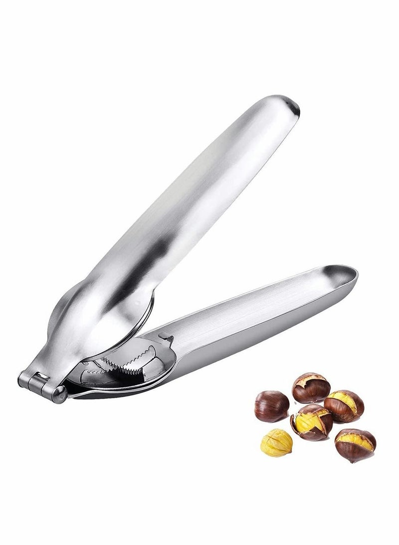 NIBEMINENT Nutcracker Chestnut Clip, Nut Cracker Sheller Walnut Pliers, 304 Stainless Steel Opener, Multifunctional Kitchen Tools for Dried Fruit - Image 1