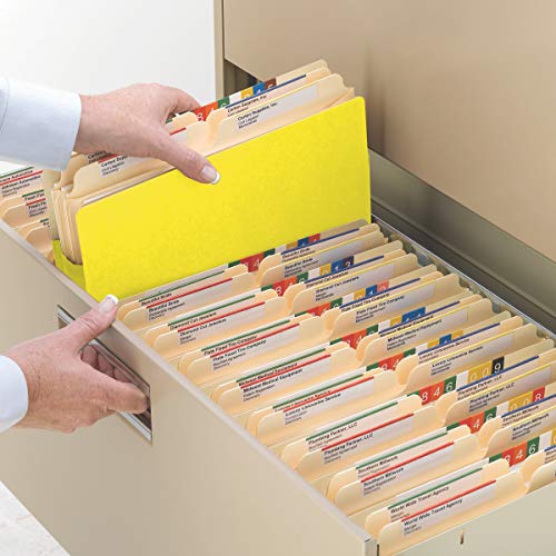 Smead File Pocket, Straight-Cut Tab, 1-3/4" Expansion, Letter Size, Yellow, 25 per Box (73223) - Image 4