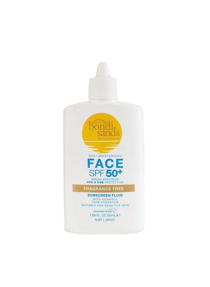Bondi Sands SPF 50+ Fragrance Free Face Fluid 50ml - Image 1