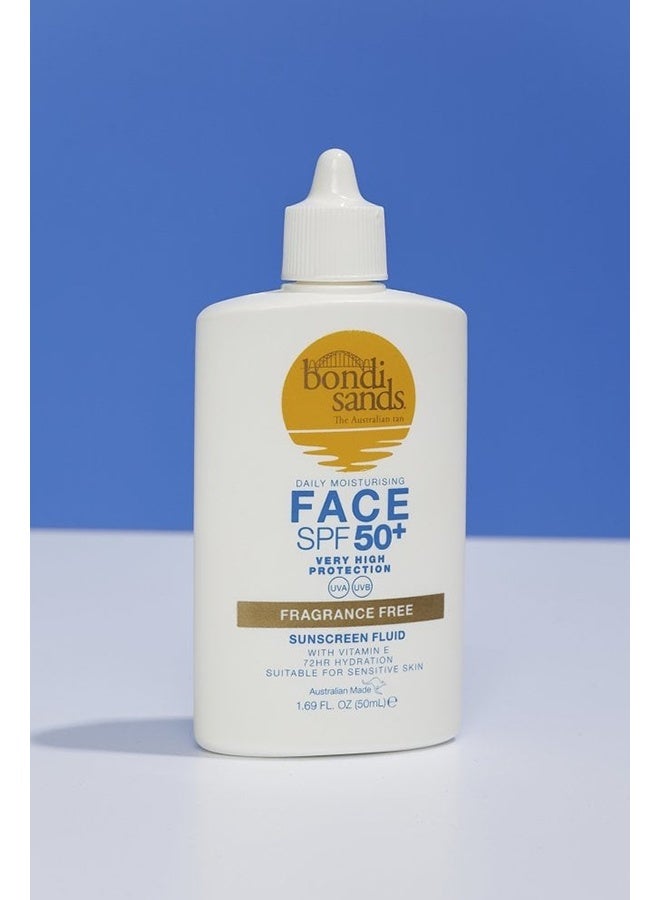 Bondi Sands SPF 50+ Fragrance Free Face Fluid 50ml - Image 4