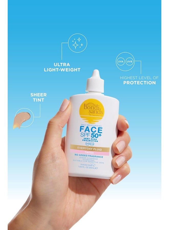 Bondi Sands SPF 50+ Fragrance Free Face Fluid 50ml - Image 5