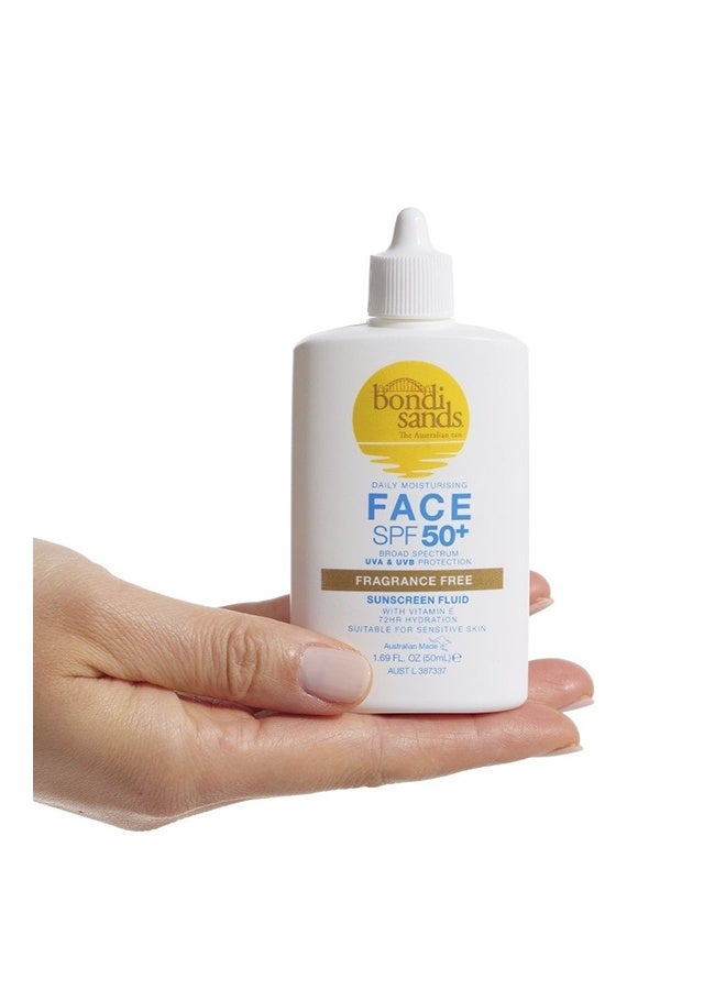 Bondi Sands SPF 50+ Fragrance Free Face Fluid 50ml - Image 3