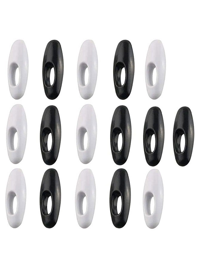 HAWAWA 16Pack Muslim Women Hijab Hijab Sari Pins Black and White Safety Pins Plastic Scarf Clip Ladies Hair Dressing Accessories (8pcs Black + 8pcs White) - Image 1