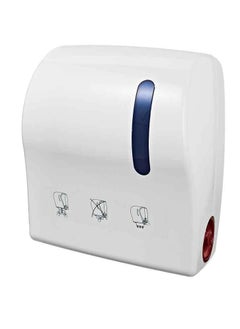 Auto Cut Paper Dispenser - White, Hands-Free Paper Towel Dispenser for Bathroom, Kitchen, Office, Hygienic, Efficient & Touchless Operation