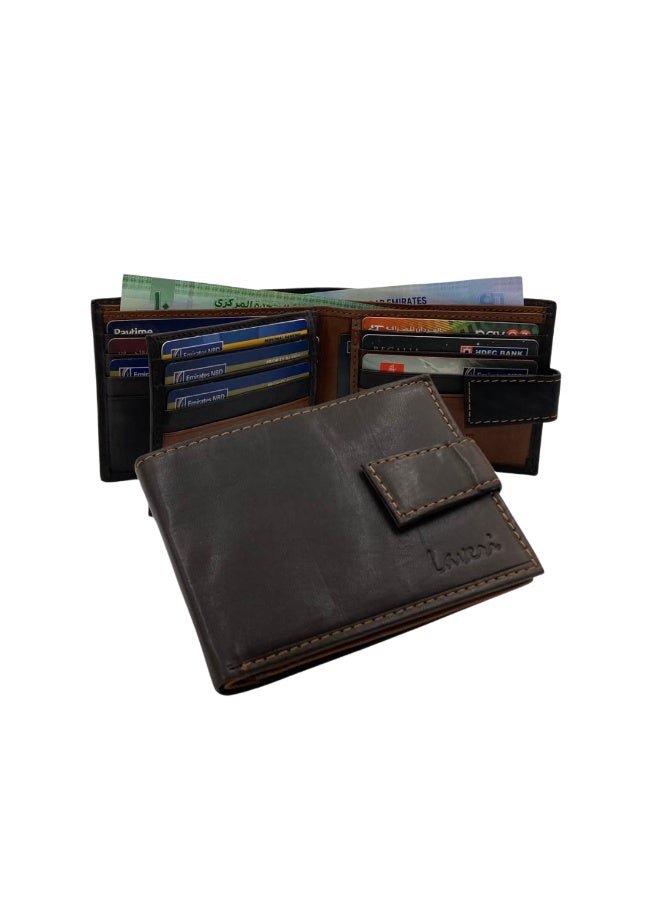 LAVERI LEATHER Antq Smooth Leather Wallet With Inside Leather Lining - Image 3