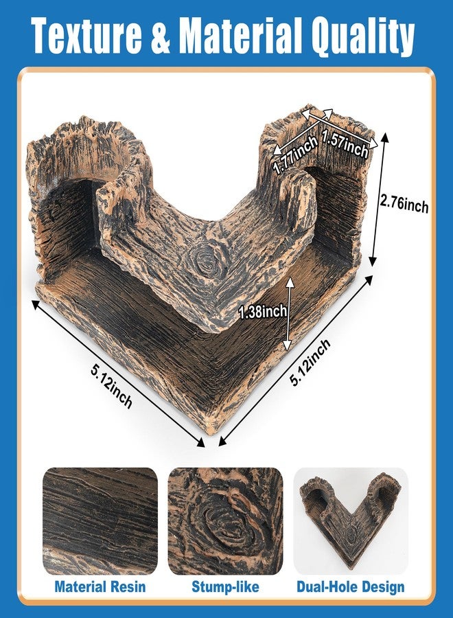 MLLNFUE Aquarium Cave, Betta Fish Hideout for Aquarium Fish Tank Decorations- Natural-Looking Wooden Cave for Aquariums - Aquarium Cave for Guppies & Corydoras - Fish Hideout Decor, 5.1"x5.1"x2.7" - Image 2