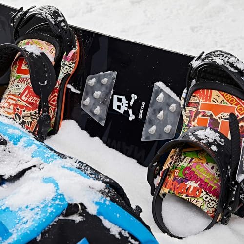 XCMAN Snowboard Clear Aluminum Spike Stomp Pad Anti-Slip,Provides Extra Grip and Pperfect Traction with 3M Adhesives 5.1 x 4.3 inch - Image 2