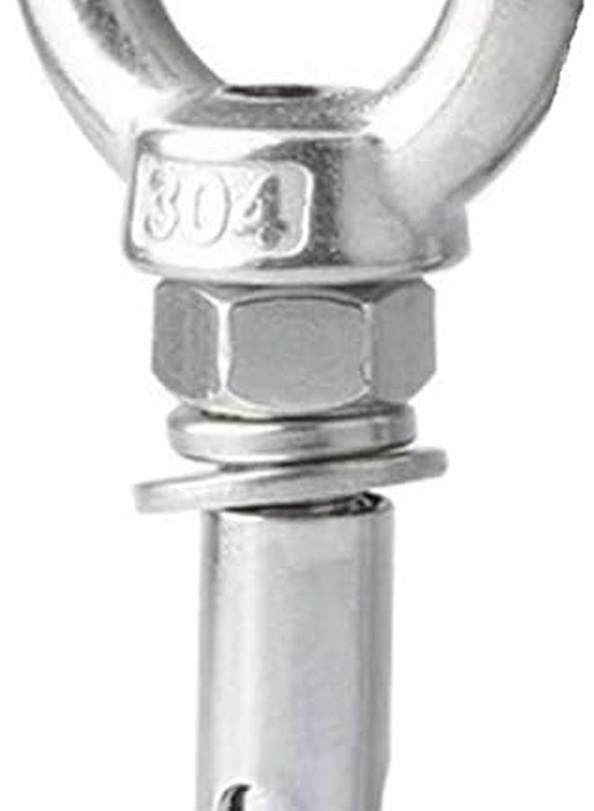 304 Stainless Steel M10x100mm Sleeve Anchor Concrete Expansion Eye Bolts 2pcs - Image 1
