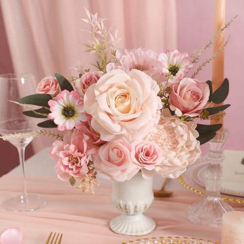 Koroni Flowers Artificial Flowers Combo Box Set Pink Flowers Silk Fake Roses with Stems for DIY Wedding Bouquets,Floral Arrangement,Table Centerpieces,Baby Shower, Home Decor - Image 5
