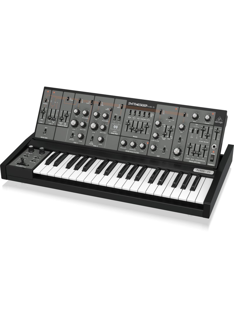 behringer MS5-BEH Analog Synthesizer with 37 Full-Size Keys, 2 VCOs, Multi-Mode VCF, VCA, 2 LFOs, 2 Envelopes and Ring Modulator - Image 3