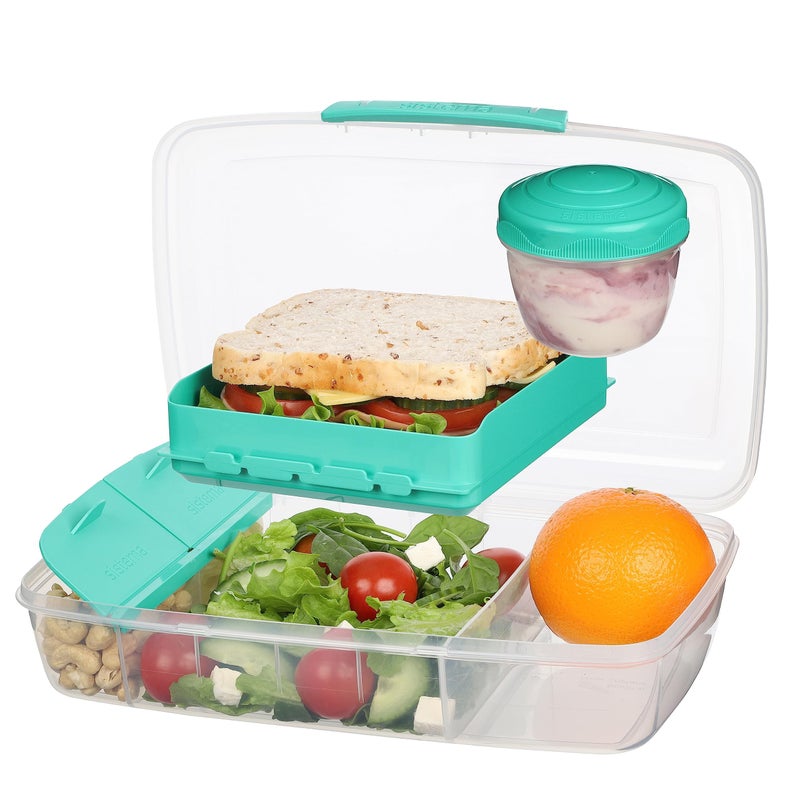 Sistema To Go Collection Large Bento Box Plastic Lunch and Food Storage Container  7.4 Cup  Multi Compartment  Color Varies | BPA Free - Image 5