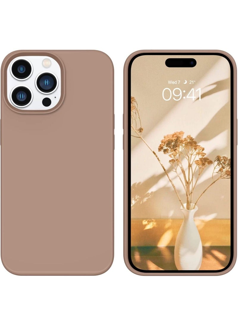 Case for iPhone 14 Pro Max 6.7 Inch Liquid Silicone Soft Gel Rubber Slim Thin Microfiber Lining Cushion Texture Cover Shockproof Protective Phone Case - Image 1