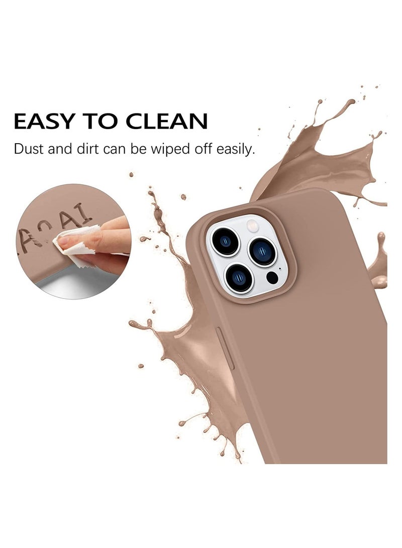 Case for iPhone 14 Pro Max 6.7 Inch Liquid Silicone Soft Gel Rubber Slim Thin Microfiber Lining Cushion Texture Cover Shockproof Protective Phone Case - Image 3