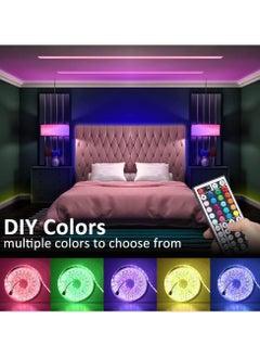 LED Light for Bedroom Living Room Home Decoration Party TV Led Lights for Bedroom 16.4ft RGB 5050 150 LEDs Color Changing Light with 44 Keys IR Remote