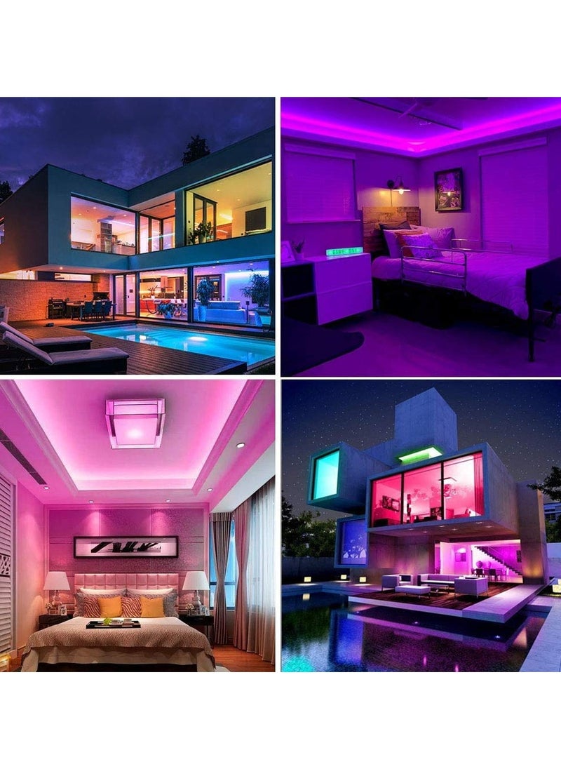 Generic - LED Light for Bedroom Living Room Home Decoration Party TV Led Lights for Bedroom 16.4ft RGB 5050 150 LEDs Color Changing Light with 44 Keys IR Remote - Image 1