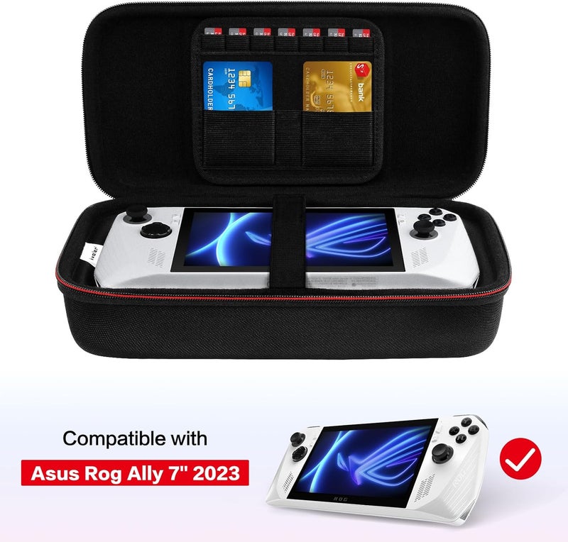 إيفولير حقيبة حمل صلبة من إيفولر لأجهزة ASUS ROG Ally المحمولة للأ��عاب مقاس 7 بوصات 2023، حقيبة يدوية واقية للسفر من نوع EVA لتخزين الأجهزة مع جيب شبكي لتخزين الملحقات - Image 2