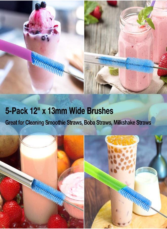Hiware - Hiware 15-Piece Straw Cleaning Brush Set, Extra Long Nylon Straw Cleaner, Drinking Straws Cleaning Brush for Multiple Size Straws - Image 1