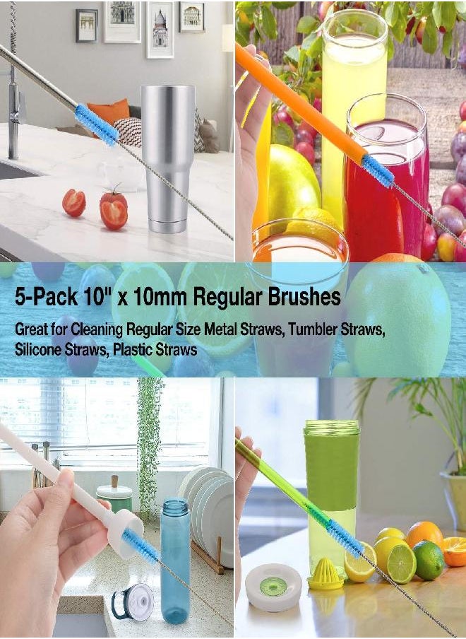 Hiware - Hiware 15-Piece Straw Cleaning Brush Set, Extra Long Nylon Straw Cleaner, Drinking Straws Cleaning Brush for Multiple Size Straws - Image 1