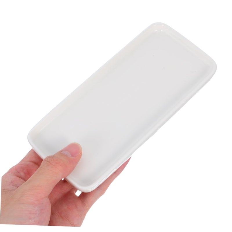 White Ceramic Bathroom Storage Tray Rectangle Jewelry Dish 23 2X9 4X1 5CM - Image 5