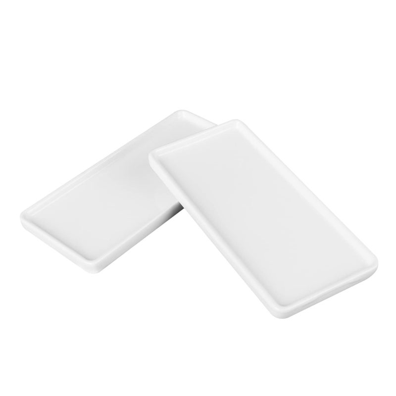 White Ceramic Bathroom Storage Tray Rectangle Jewelry Dish 23 2X9 4X1 5CM - Image 2