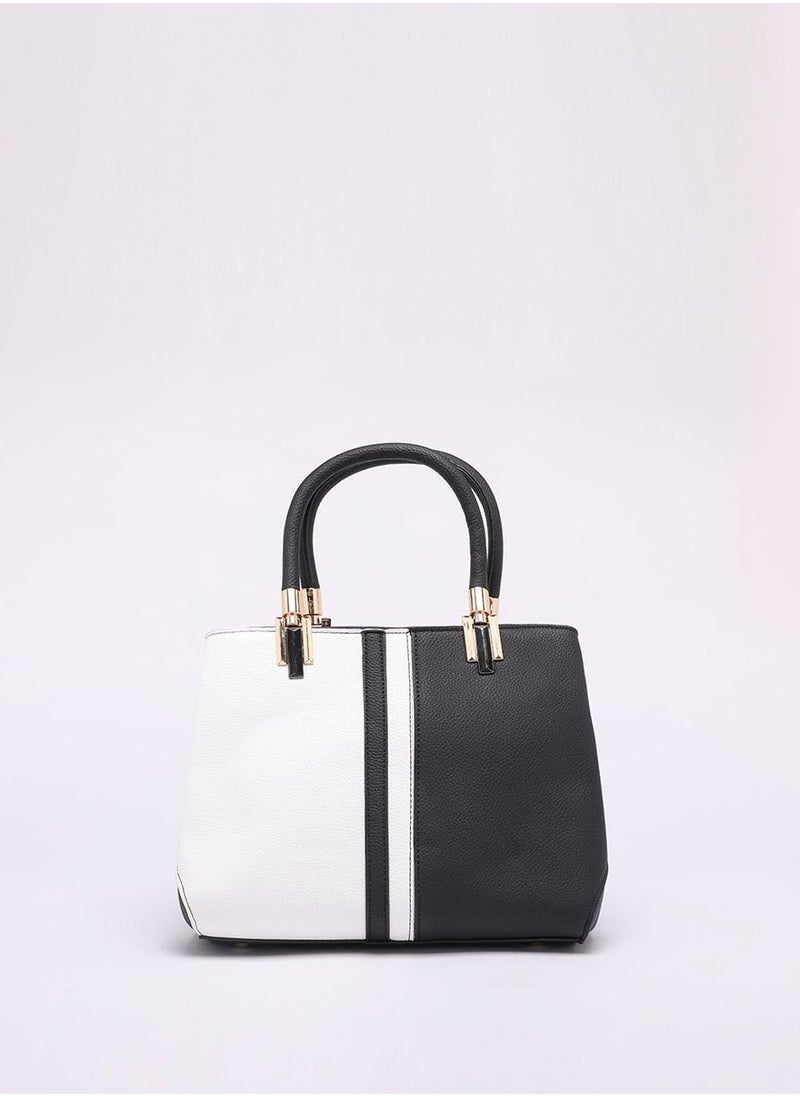 Generic - Black Vogue Patchwork Simple Design Large Capacity Tote Bag for Women - Image 1