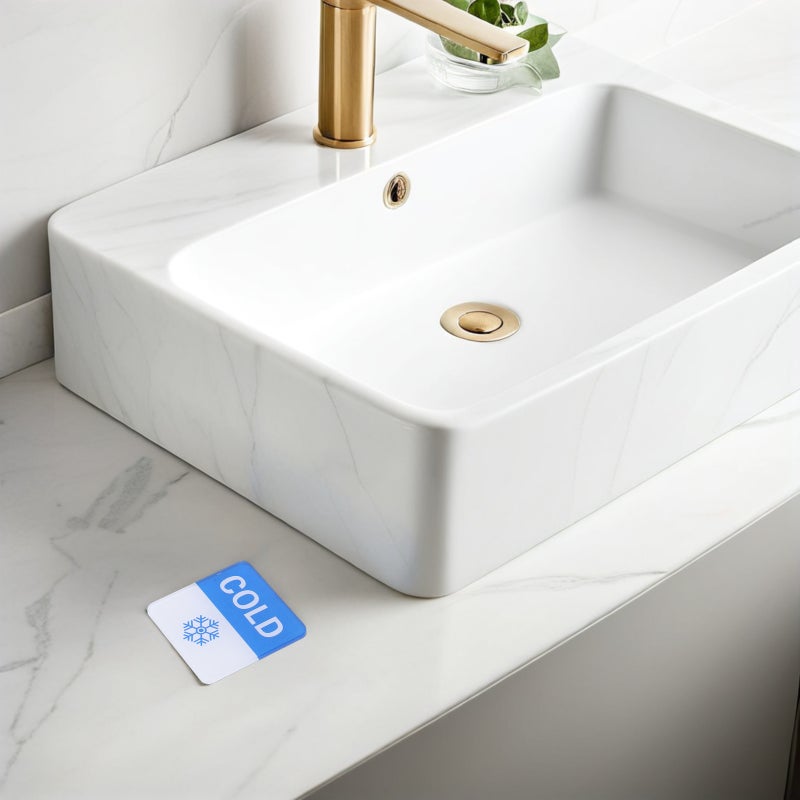 20 Pairs Hot and Cold Sign - Hot Indicator Signs Water Temperature Labels Stickers for Hotel Bathroom Kitchen - Image 4