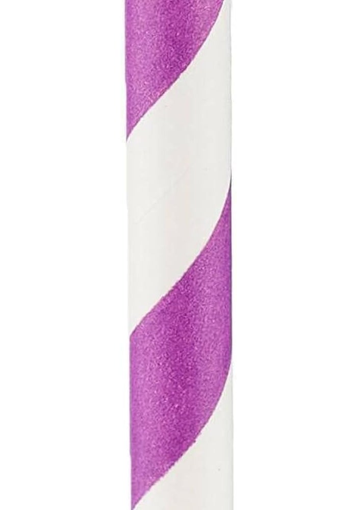 Hotpack Paper Purple Straw 6mm, 500 Pieces
