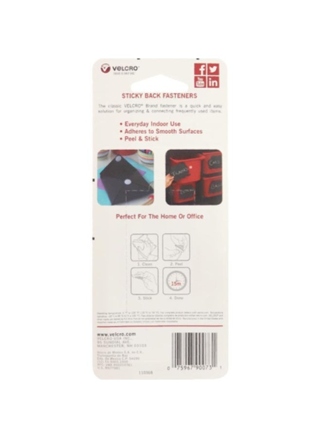Velcro Back Adhesive Back Fastener Square22 X 22 mm White - Image 2