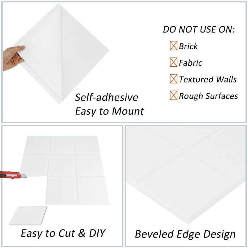 BXI Sound Absorber - 16 Pack Self-adhesive 12 X 12 X 0.4 Inches Acoustic Absorption Panels, Tackable Sound Absorbing Panels for Wall and Ceiling Acoustic Treatment - Image 5