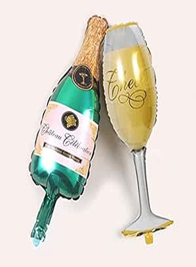 Large Foil Champagne Cup Beer Balloons Wedding Anniversary Wine Bottle Cup Balloon Valentine's Day Birthday Party Festival Decor