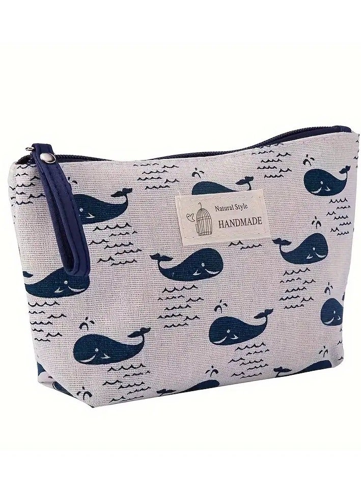 ORiTi Small & Roomy Canvas Cosmetic Bag: The Perfect Travel Makeup Bag for All Your Toiletries - Grey - Image 1