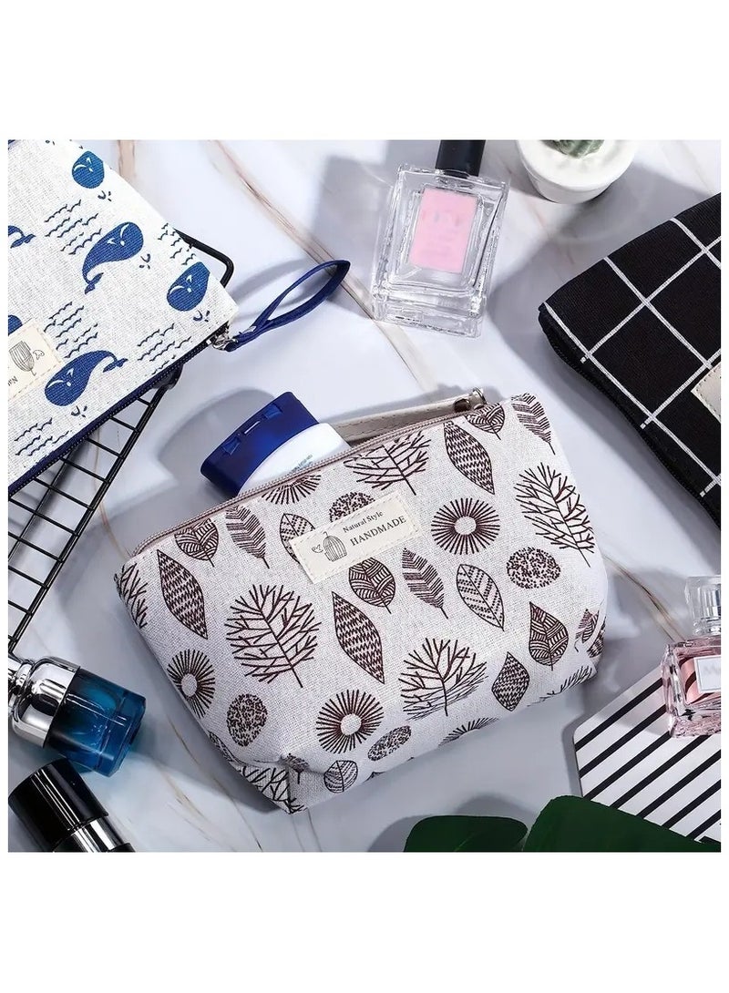 ORiTi Small & Roomy Canvas Cosmetic Bag: The Perfect Travel Makeup Bag for All Your Toiletries - Grey - Image 3