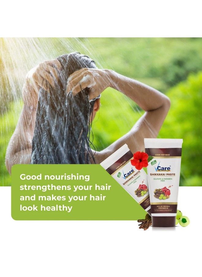 VCare Shikkakai Paste 150Gm Natural Shikkakai Paste Reduces Hair Fall And Promotes Hair Growth  - Image 4